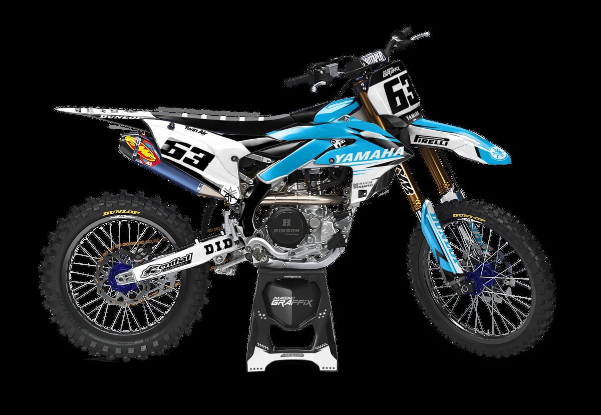 Yamaha - Golden blue motocross graphics kit by Imagine Graffix