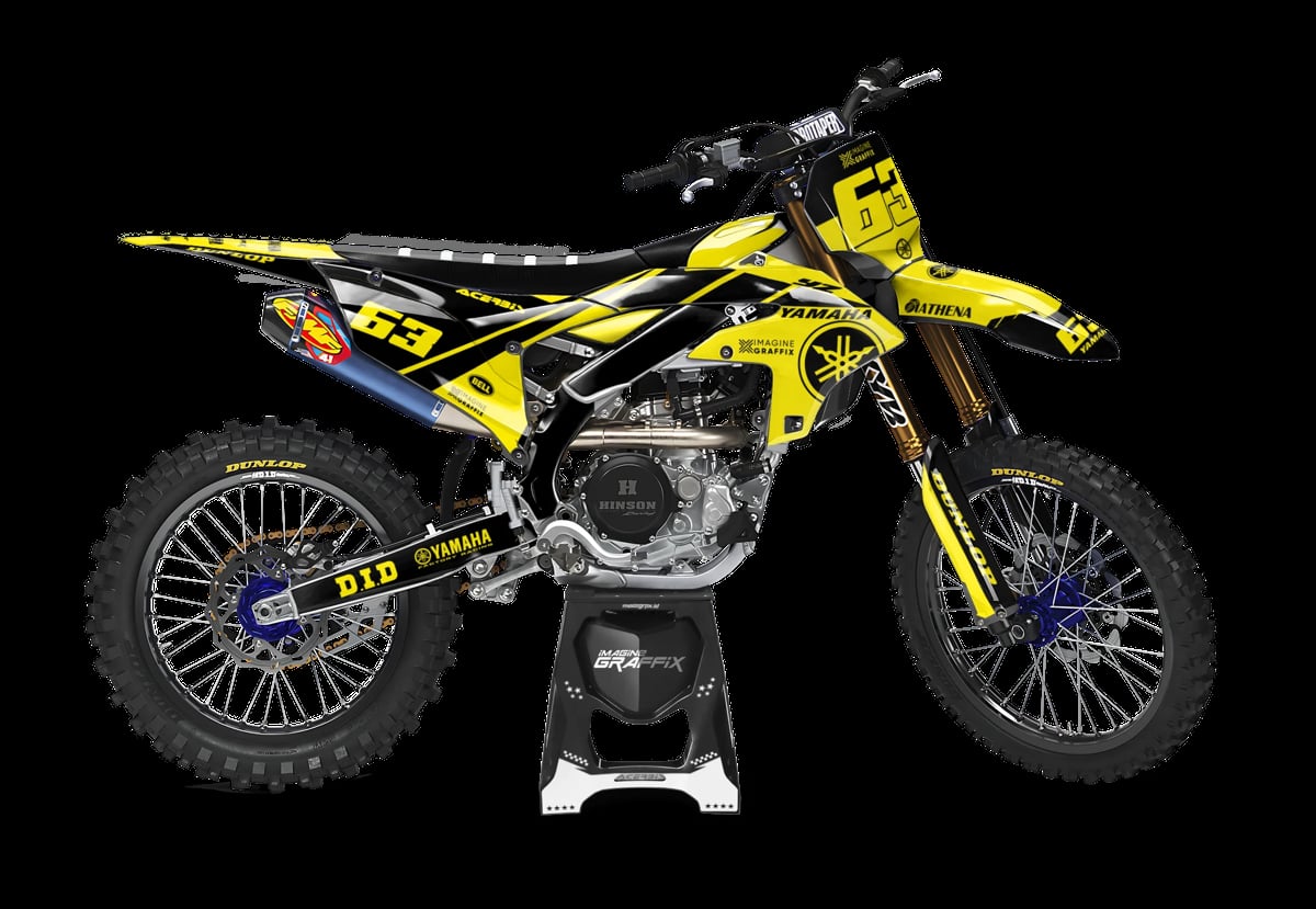 Yamaha - Yellow motocross graphics kit by Imagine Graffix