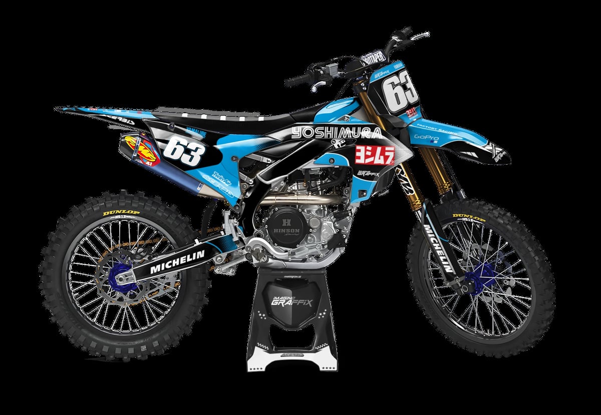 Yamaha - Aqua motocross graphics kit by Imagine Graffix