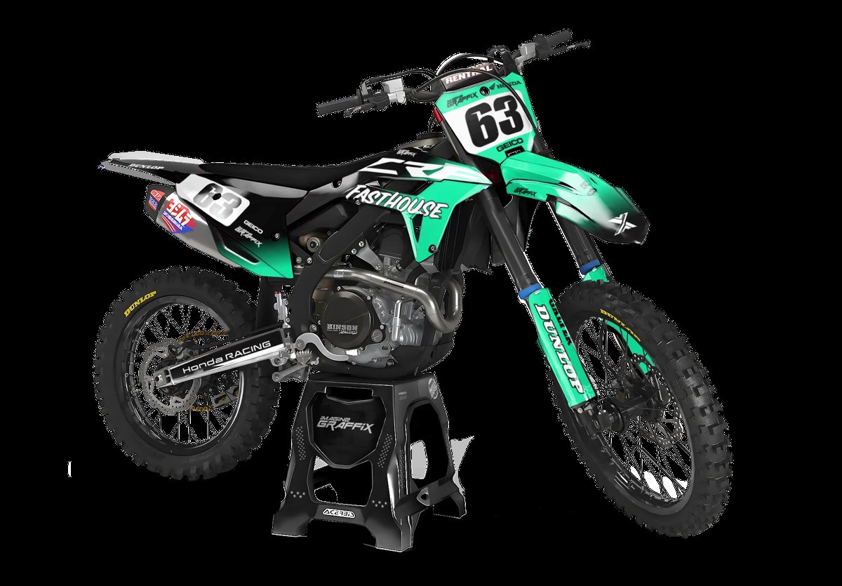 Honda - Neon motocross graphics kit by Imagine Graffix