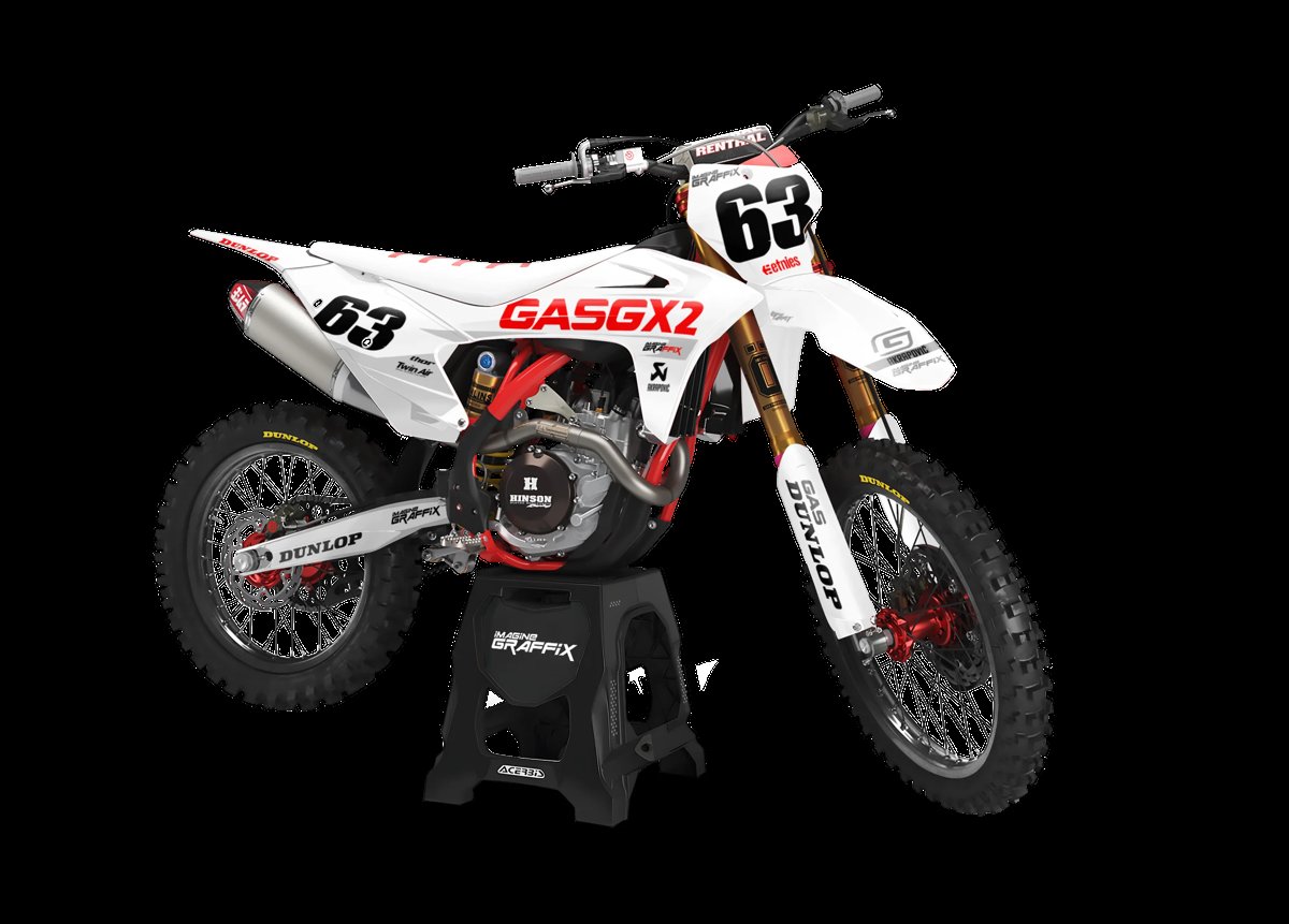 Gas Gas - White motocross graphics kit by Imagine Graffix