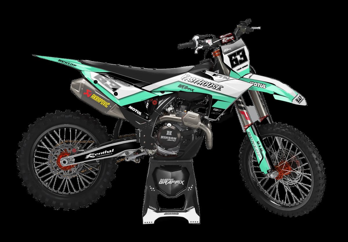 KTM - Turquoise motocross graphics kit by Imagine Graffix