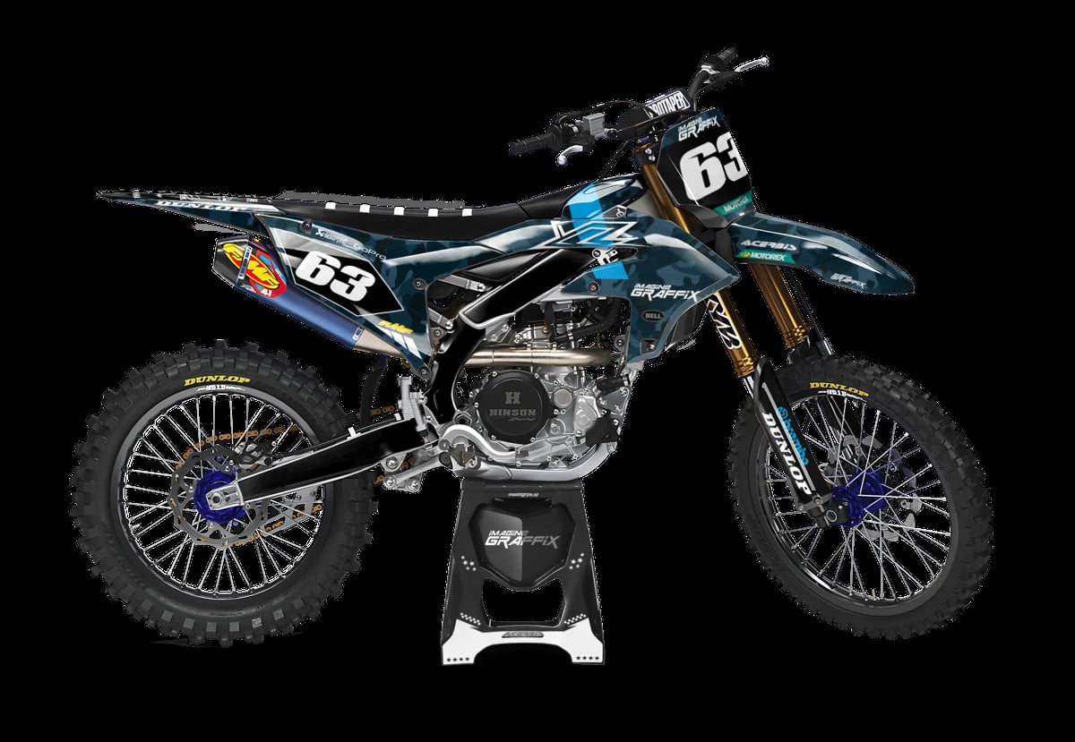 Yamaha - Navy Blue motocross graphics kit by Imagine Graffix