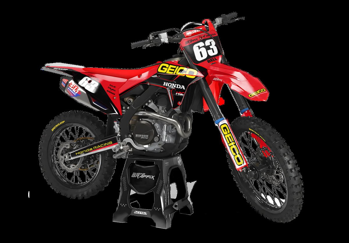 Honda - Geico motocross graphics kit by Imagine Graffix